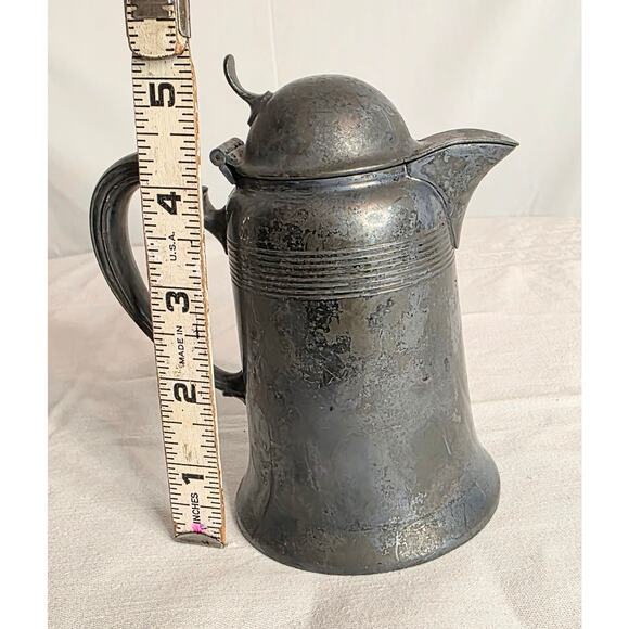 Vtg. New Amsterdam Silver Co. Quadruple Plate #246 Monogram "O" Pitcher 10 oz. - Picture 6 of 6